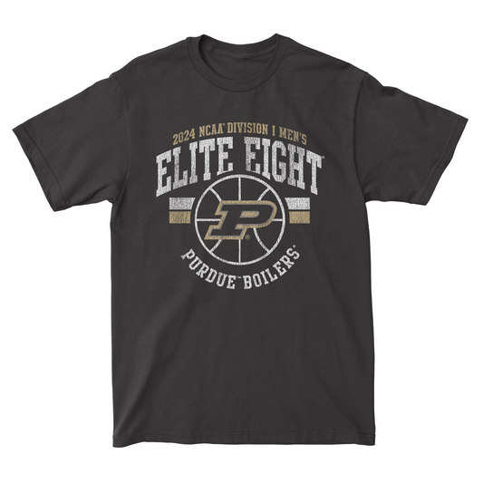 Purdue MBB 2024 Elite Eight Black T-shirt by Retro Brand