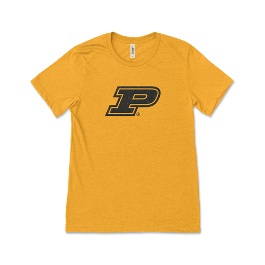 Purdue P Logo Gold Short Sleeve Tee