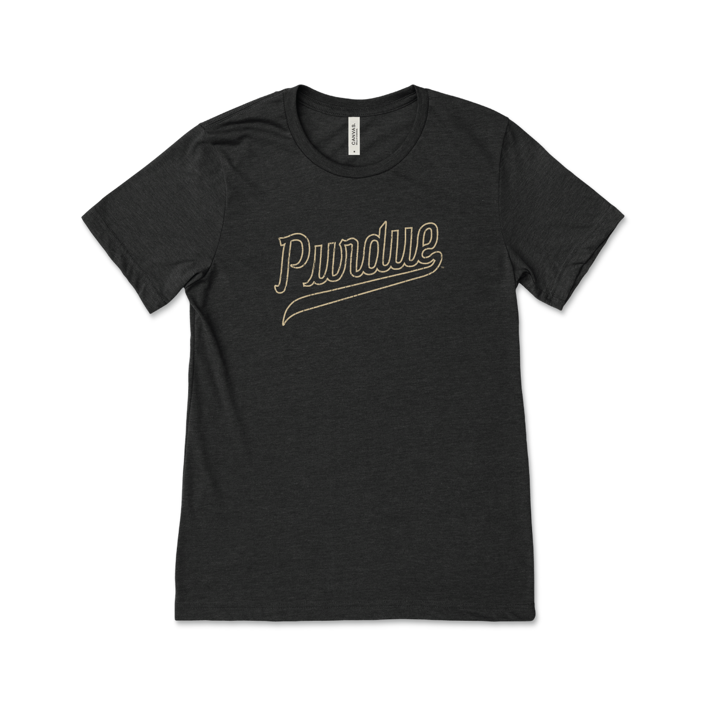 Purdue Classic Script Black Short Sleeve Tee