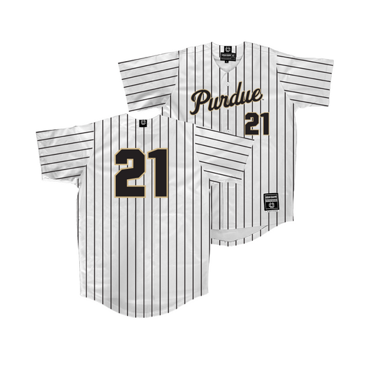 Purdue Baseball White Jersey - CJ Richmond