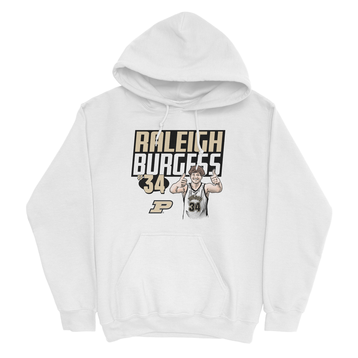 EXCLUSIVE RELEASE: Raleigh Burgess Thumbs Up White Hoodie