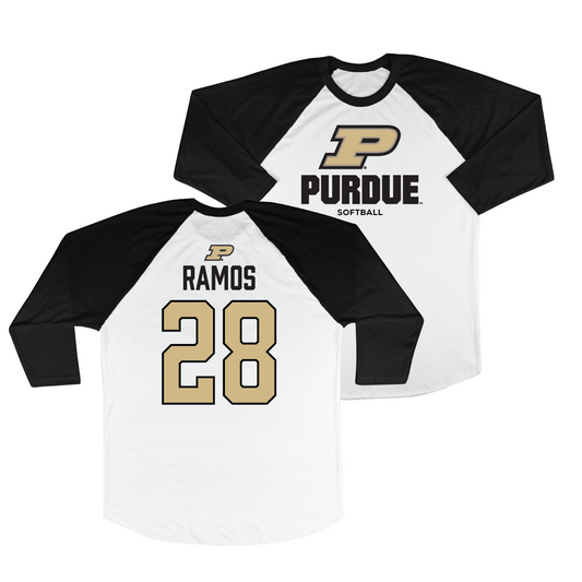 Purdue Softball 3/4 Sleeve Raglan Top - Jordyn Ramos | #28