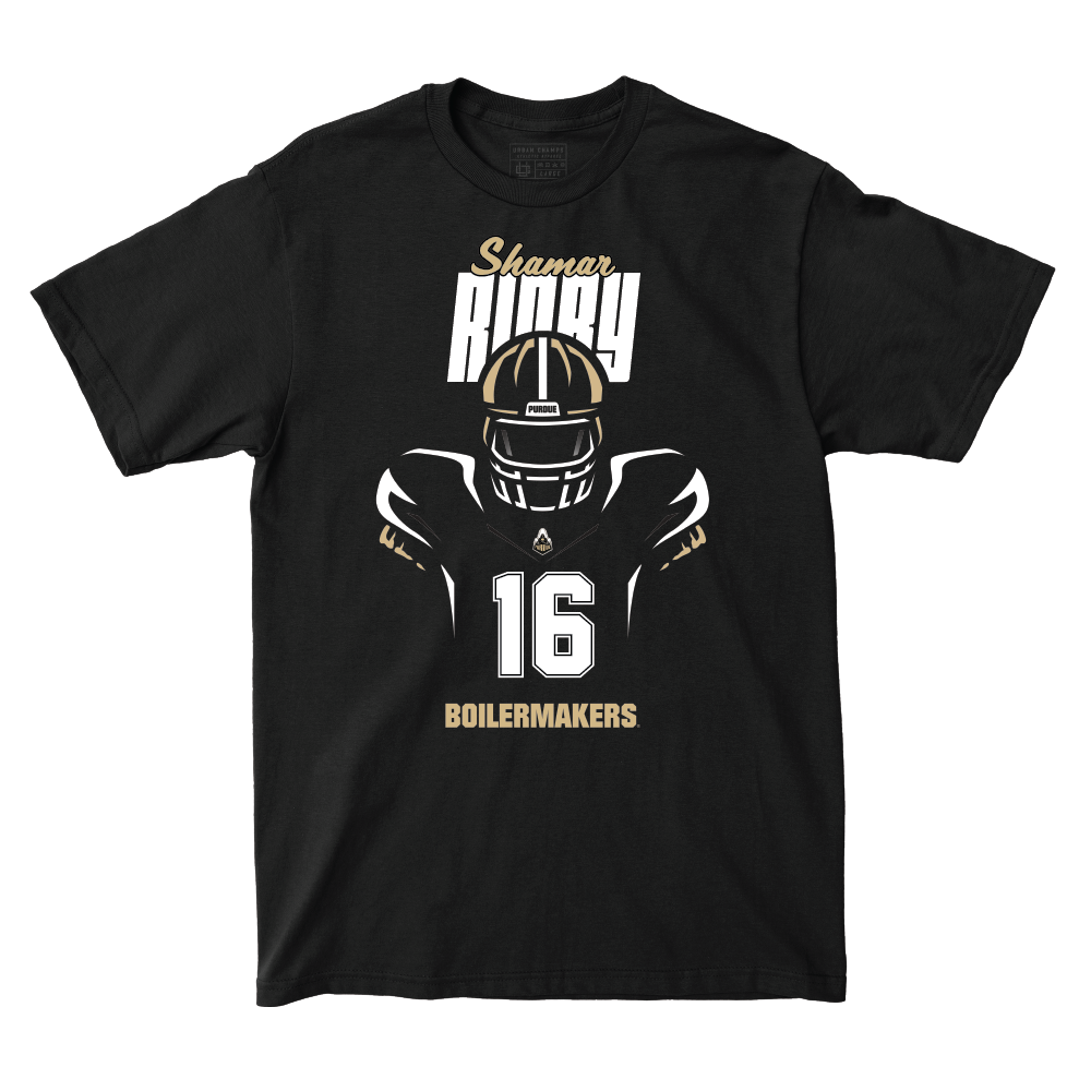 Silhouette Black Football Tee   - Shamar Rigby