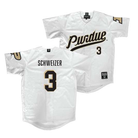 Purdue Baseball White Jersey    - Evan Schweizer