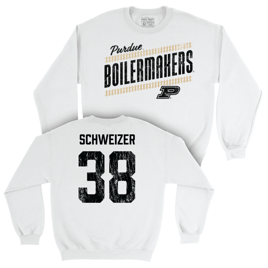 Baseball White Slant Crew     - Evan Schweizer