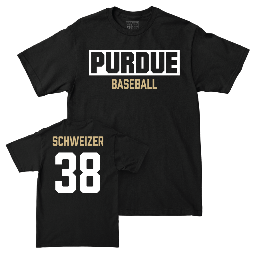 Baseball Black Staple Tee     - Evan Schweizer