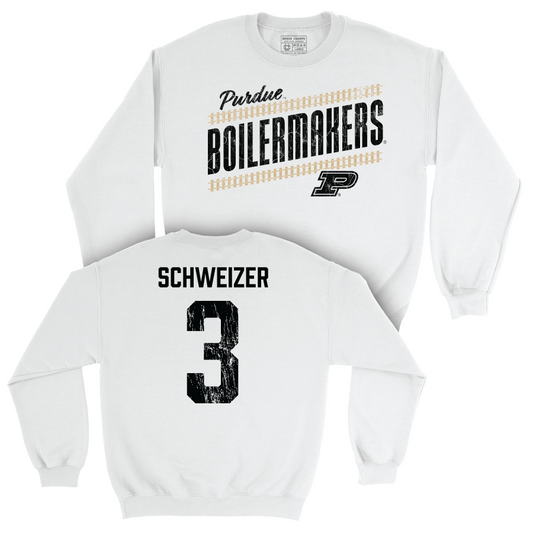 Baseball White Slant Crew     - Evan Schweizer