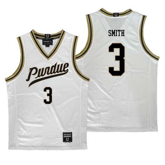 Purdue Men's Basketball White Jersey - Braden Smith | #3