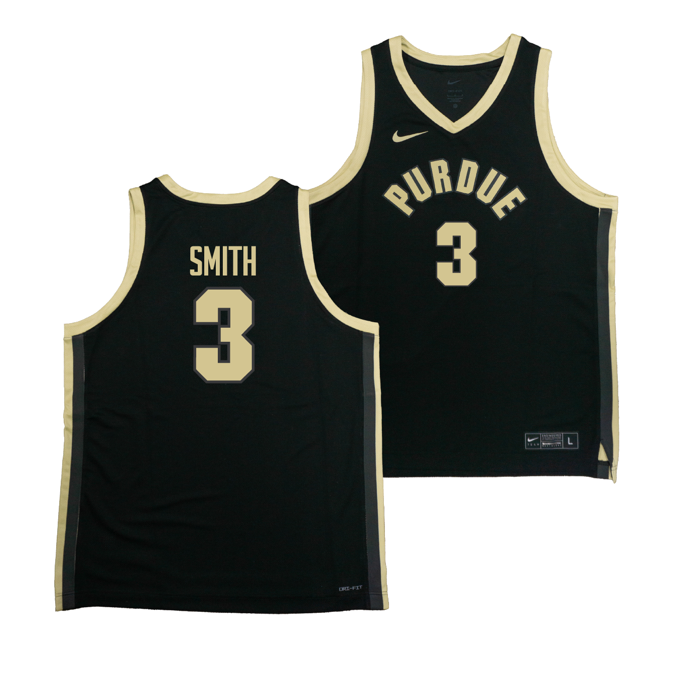 Nike Purdue Boilermakers Black NIL Game Replica Basketball Jersey - Braden Smith | #3