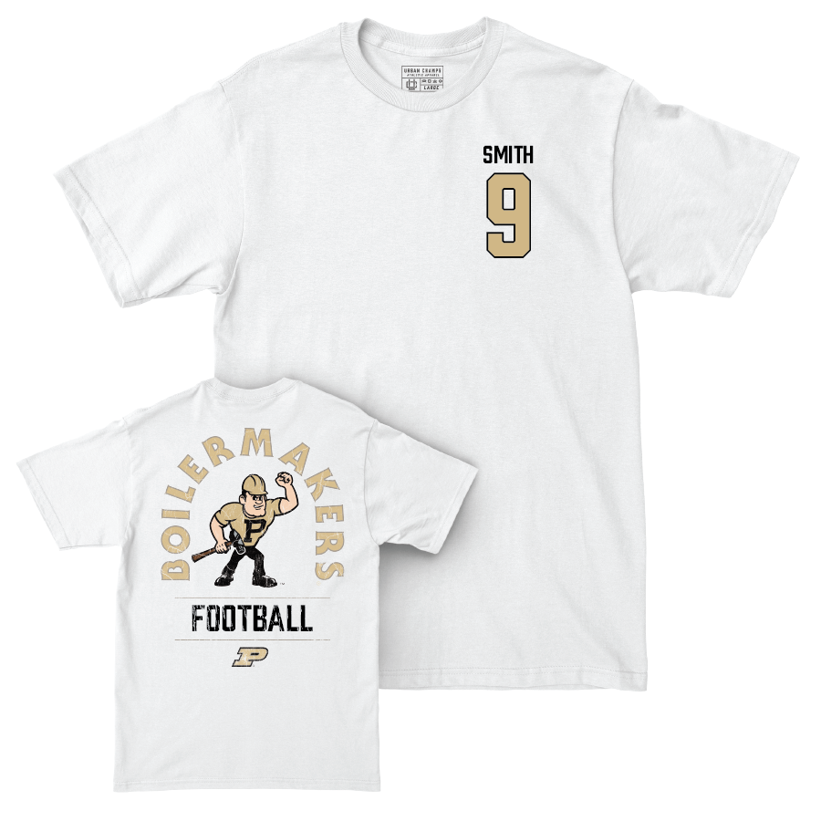 Football White Mascot Comfort Colors Tee   - CJ Smith