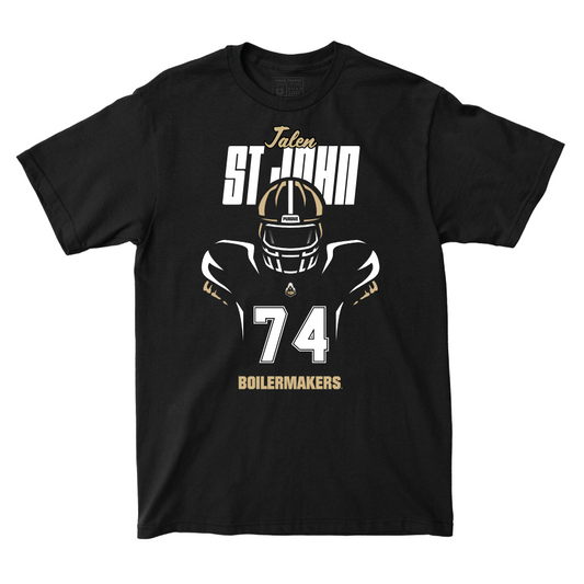 Silhouette Black Football Tee   - Jalen St John