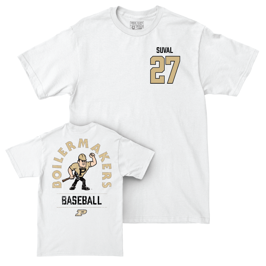 Baseball White Mascot Comfort Colors Tee   - Aaron Suval