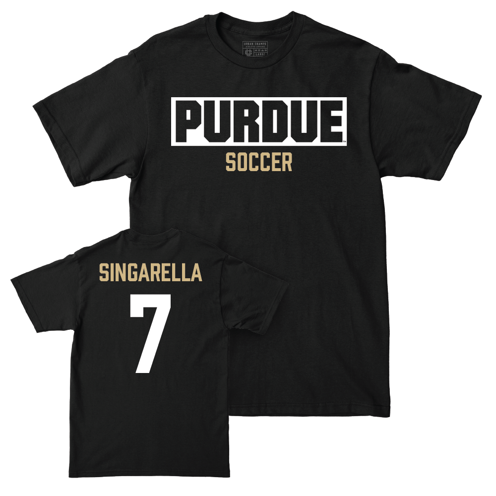 Women's Soccer Black Staple Tee  - Chiara Singarella