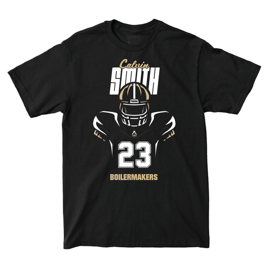 Silhouette Black Football Tee   - Calvin Smith