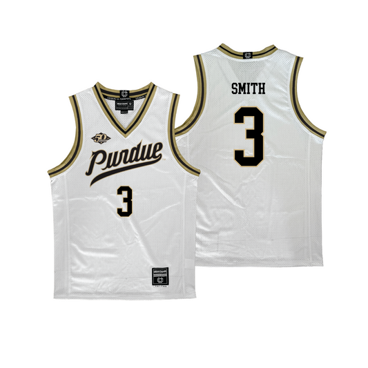 Purdue Women's Basketball 50th Anniversary White Jersey - Jayla Smith | #3