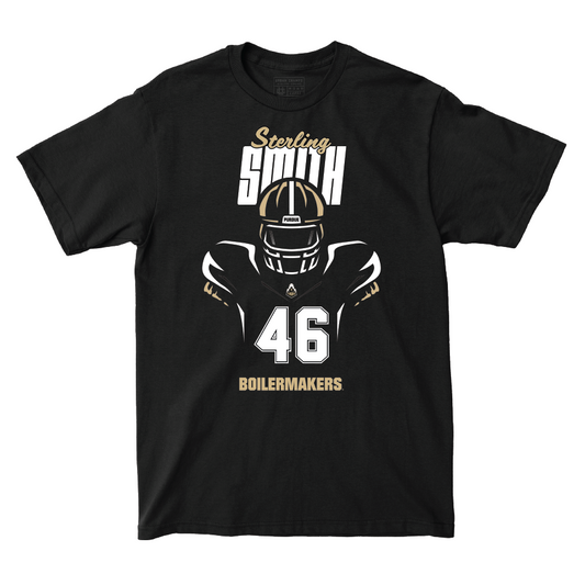 Silhouette Black Football Tee - Sterling Smith | #46