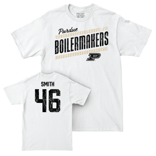Football White Slant Comfort Colors Tee  - Sterling Smith