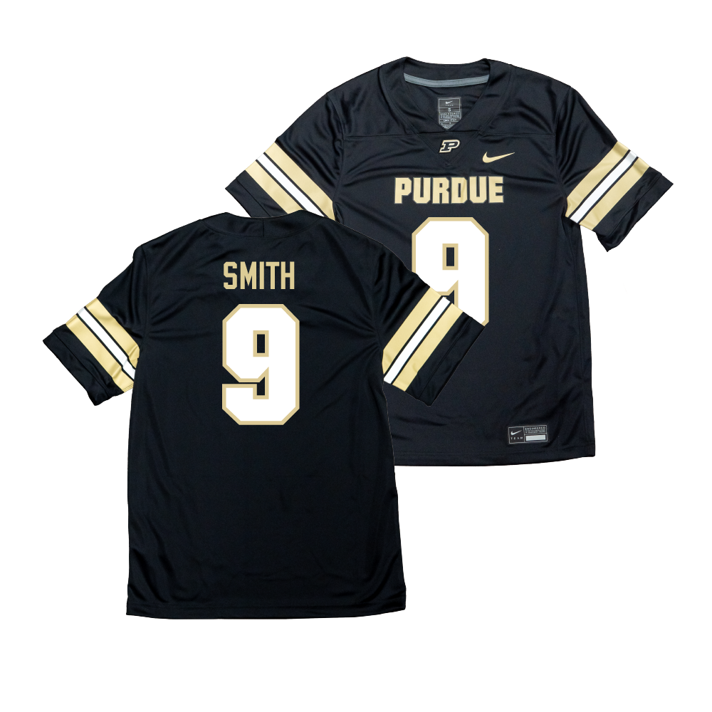 Nike Purdue Boilermakers Black NIL Game Replica Football Jersey - CJ Smith