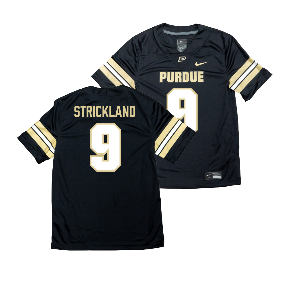 Nike Purdue Boilermakers Black NIL Game Replica Football Jersey - Joe Strickland | #9