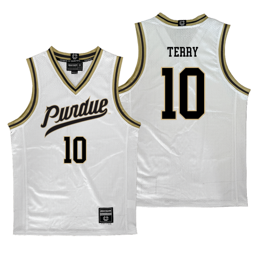Purdue Women's Basketball White Jersey - Jeanae Terry | #10