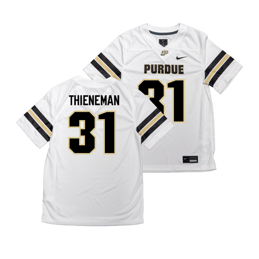 Nike Purdue Boilermakers White NIL Game Replica Football Jersey - Dillon Thieneman | #31