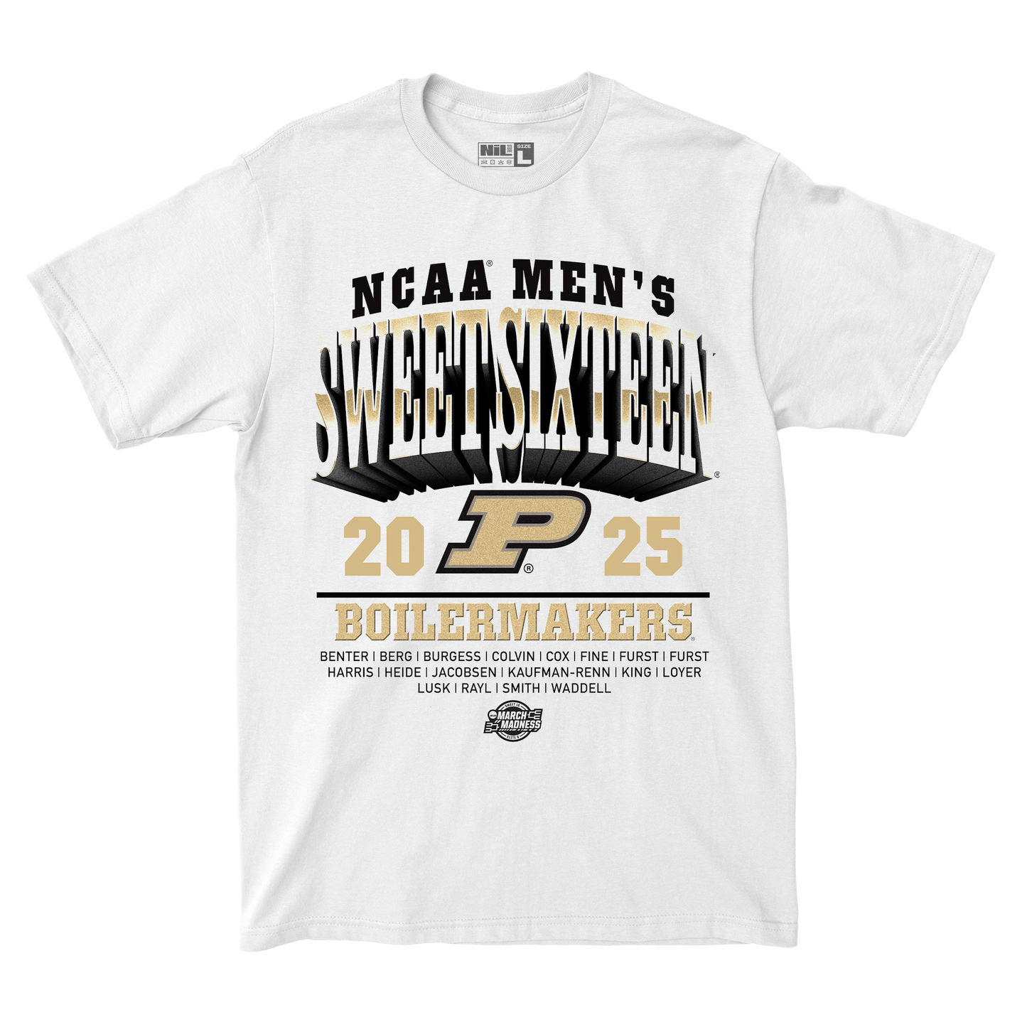 Purdue Men's Basketball Sweet Sixteen Streetwear Tee