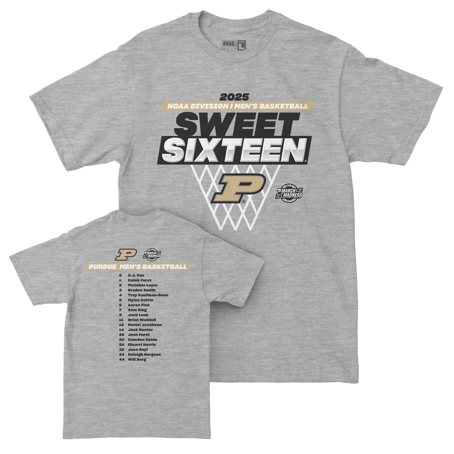 Purdue Men's Basketball Sweet Sixteen Traditional Tee