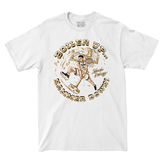 EXCLUSIVE RELEASE: Zach Edey - Boiler Up, Hammer Down White Tee