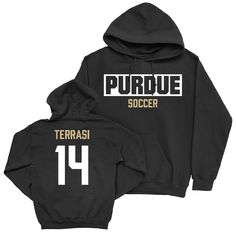 Women's Soccer Black Staple Hoodie  - Francesca Terrasi