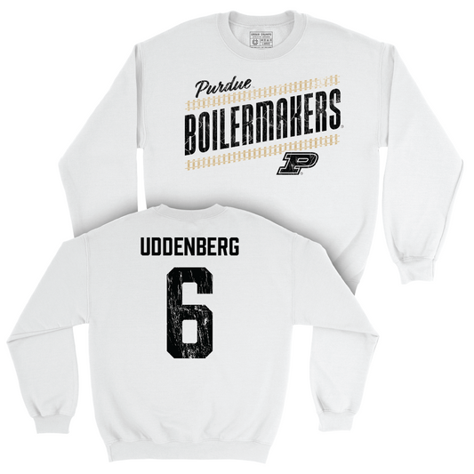 Women's Soccer White Slant Crew  - Cloey Uddenberg