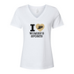 EXCLUSIVE RELEASE: I Love Women's Sport White V-Neck Tee