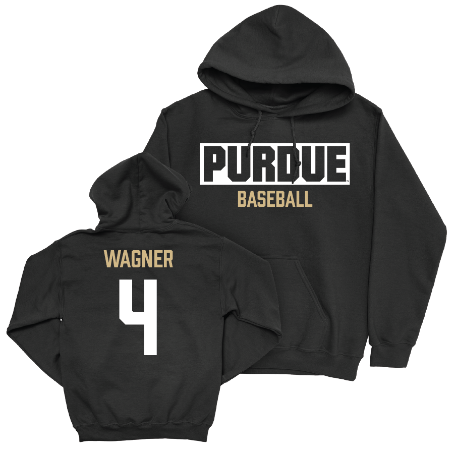 Baseball Black Staple Hoodie   - Luke Wagner