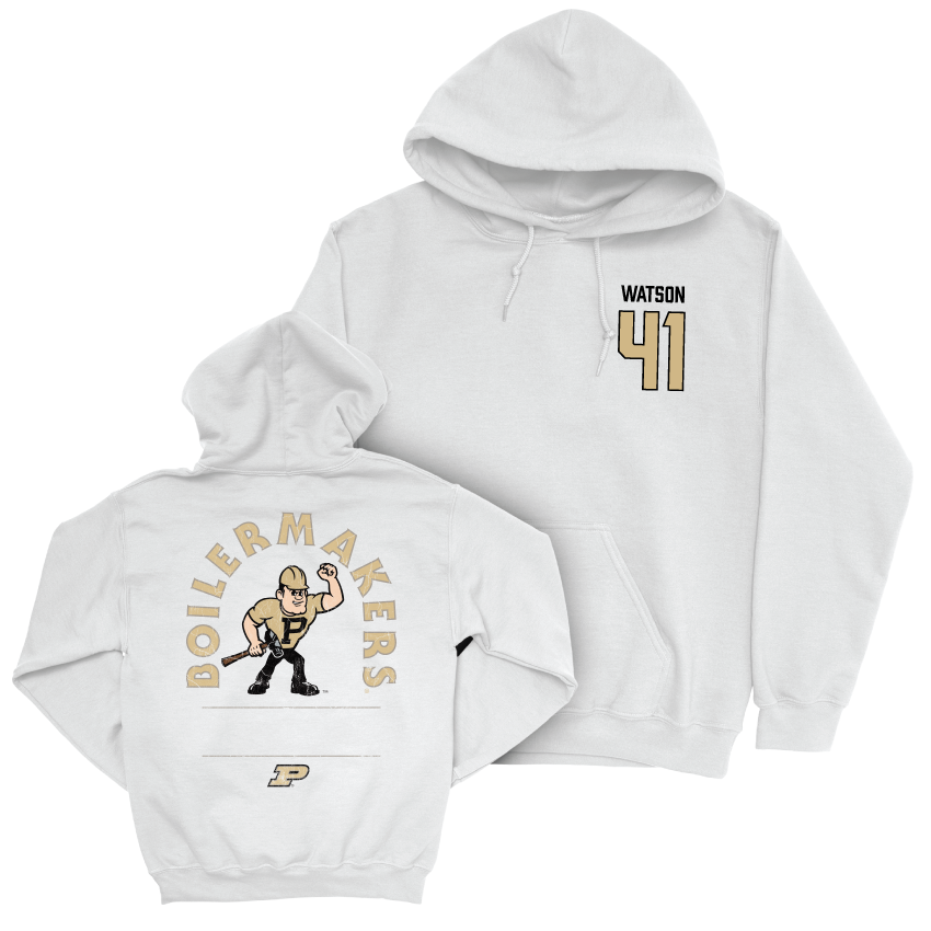 Baseball White Mascot Hoodie     - Gabriel Watson