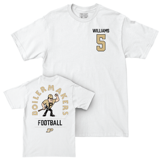 Football White Mascot Comfort Colors Tee   - Luke Williams