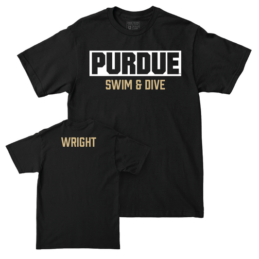 Swim & Dive Black Staple Tee   - Daryn Wright