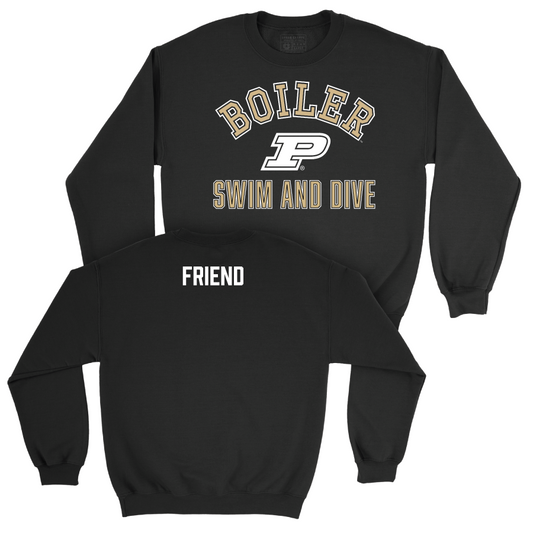 Men's Swim & Dive Black Classic Crew     - Brody Friend