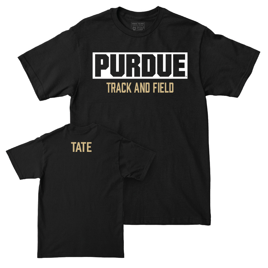 Track & Field Black Staple Tee   - Alyssa Tate