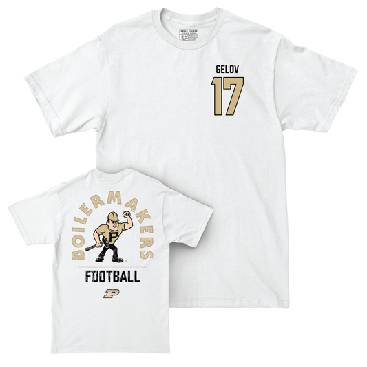 Football White Mascot Comfort Colors Tee   - Christian Gelov