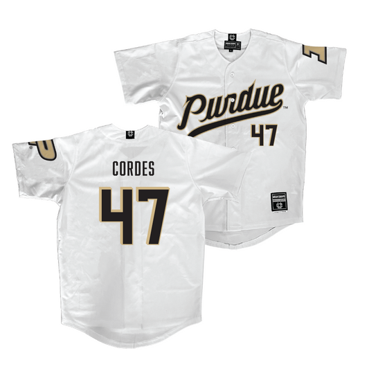 Purdue Baseball White Jersey    - Henry Cordes