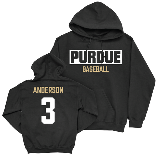 Baseball Black Staple Hoodie     - Eli Anderson