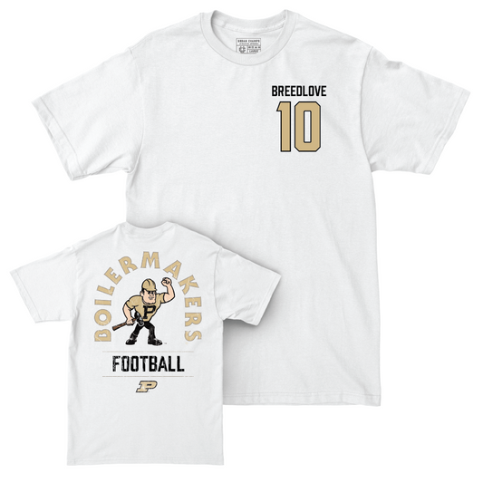 Football White Mascot Comfort Colors Tee   - Kyndrich Breedlove