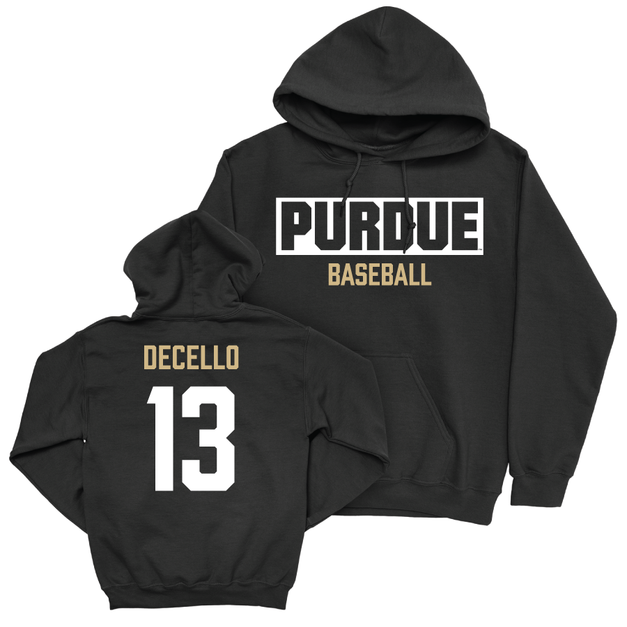 Baseball Black Staple Hoodie     - Sergio DeCello