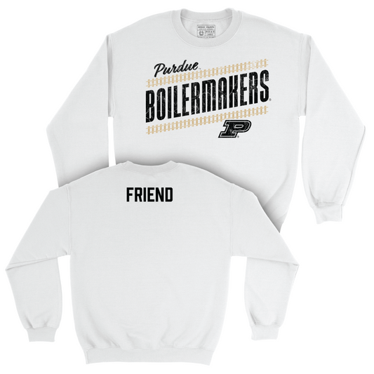 Men's Swim & Dive White Slant Crew     - Brody Friend