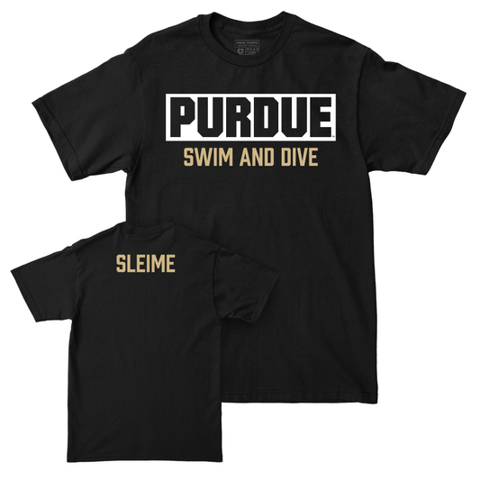 Swim & Dive Black Staple Tee    - Leyla Sleime