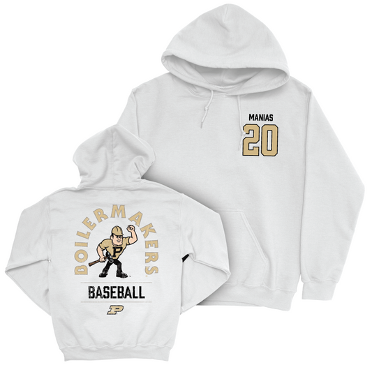 Baseball White Mascot Hoodie     - Aaron Manias