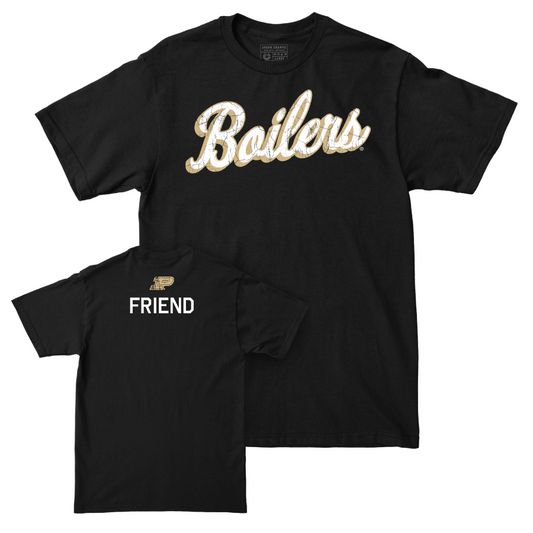 Men's Swim & Dive Black Script Tee     - Brody Friend