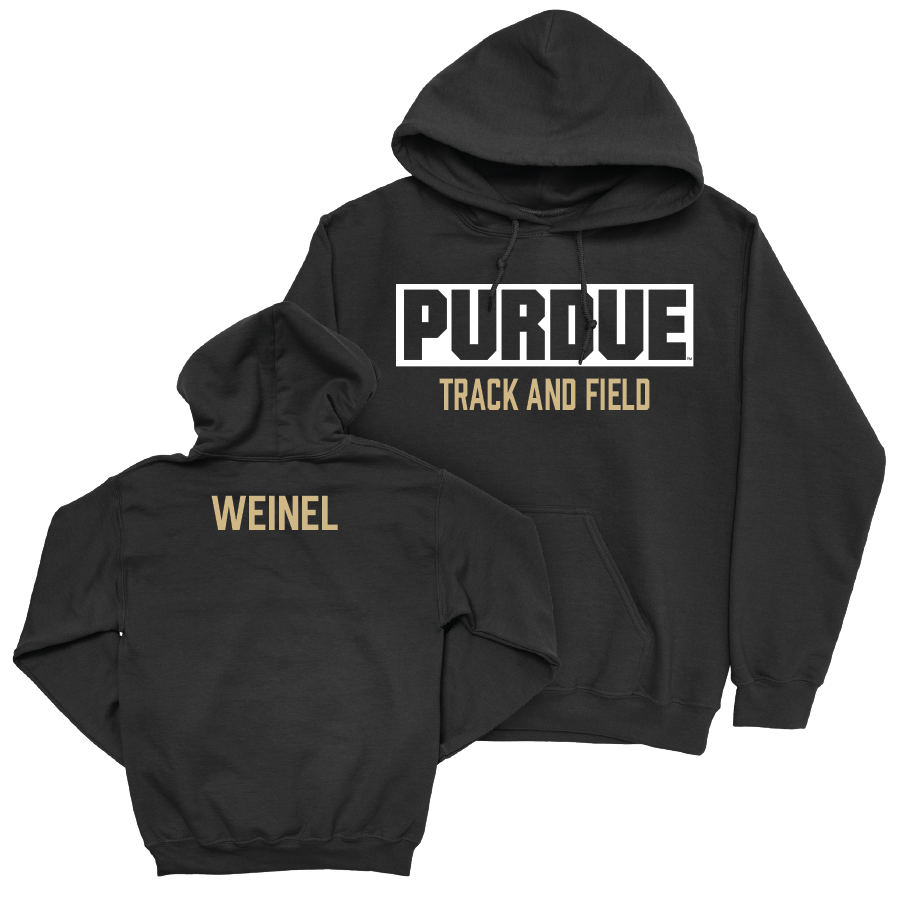 Track & Field Black Staple Hoodie   - Jaryn Weinel