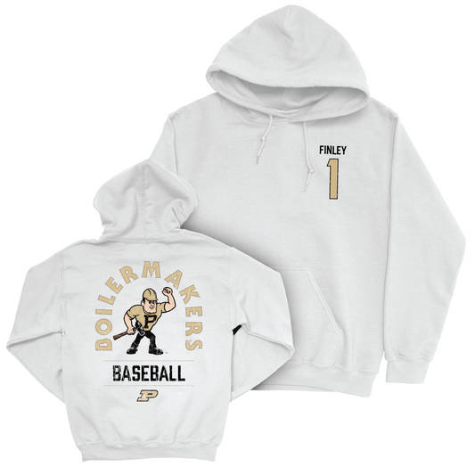 Baseball White Mascot Hoodie     - Maclane Finley