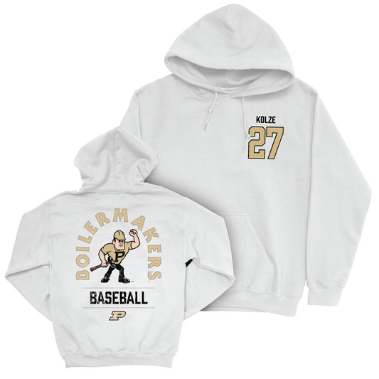 Baseball White Mascot Hoodie     - Nick Kolze