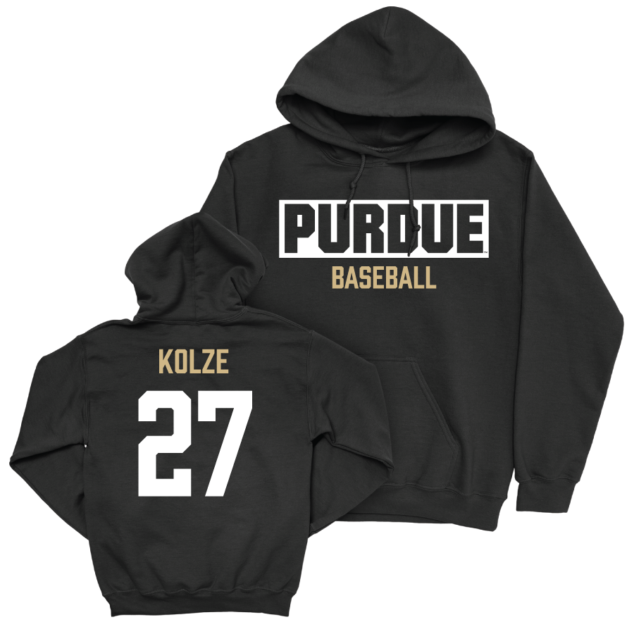 Baseball Black Staple Hoodie     - Nick Kolze